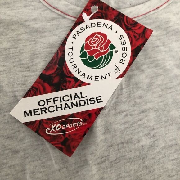 NWT Tournament of Roses Pasadena CA Womens Red Gray Short Sleeve T-Shirt Size M - Picture 5 of 10